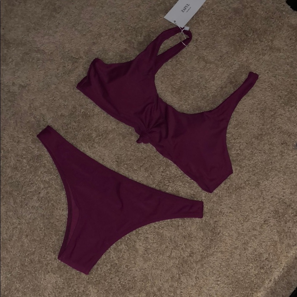 Maroon/purple zaful bikini